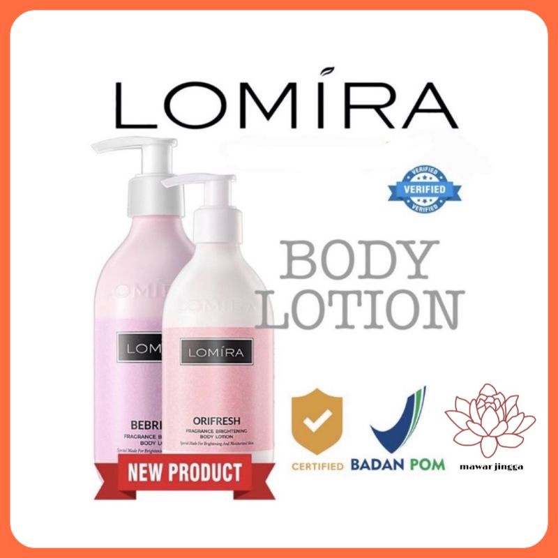 Lomira brightening and moisturizing body lotion 300 ml / hand body lotion BPOM