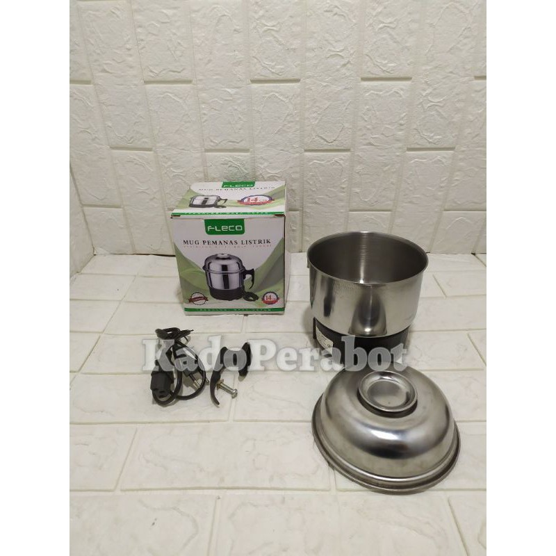 Mug pemanas listrik FLECO 14cm - temo masak mie - temo air panas kost