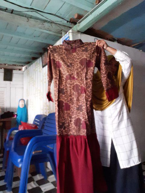 Promo Gamis Batik Rampel Meisya Style Wanita Seri Warna Komplit