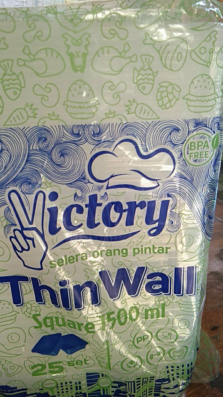 Thinwall Kotak (square) 1500ml/tempat Salad/box Nasi