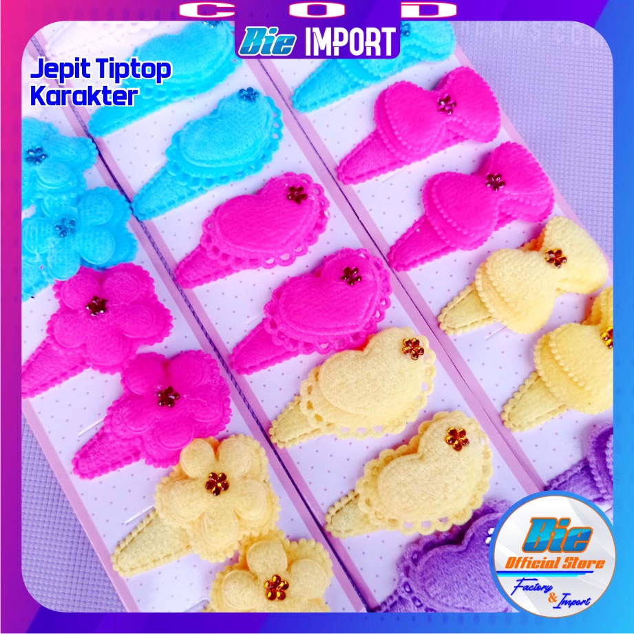 Jepit Tiptop Karakter Warna Pastel Stabillo Impor Best Seller