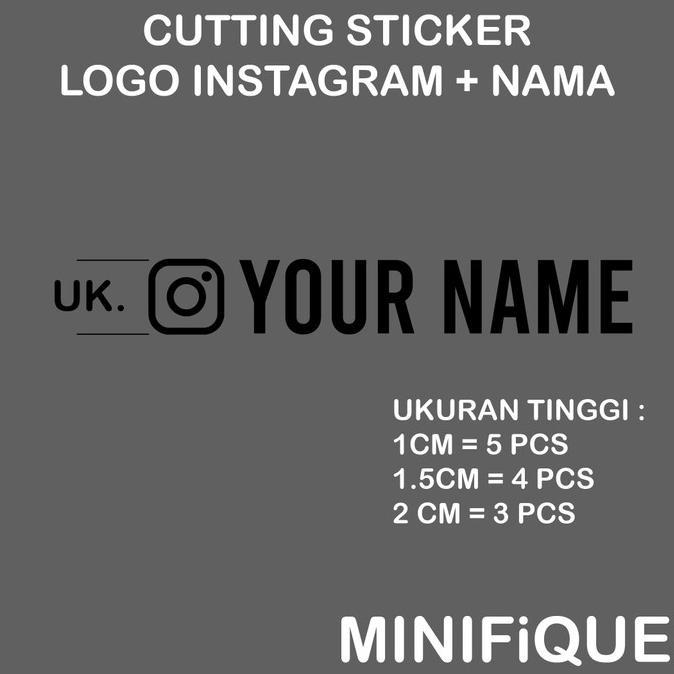 

Cutting Sticker Nama + Logo Instagram sepeda / helm / mobil / motor minifiq90 Segera Dapatkan