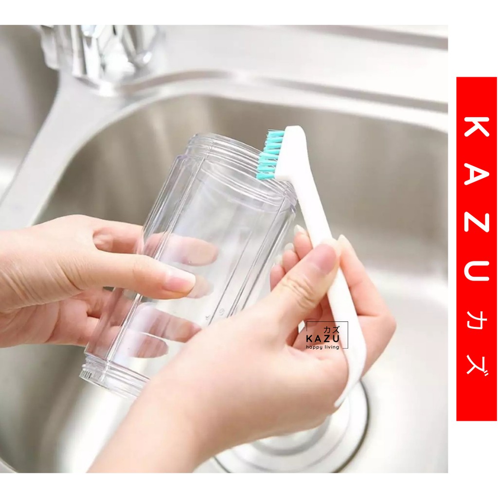 KAZU KHL202 Sikat Pembersih Botol Celah Tutup Gelas Brush Serbaguna