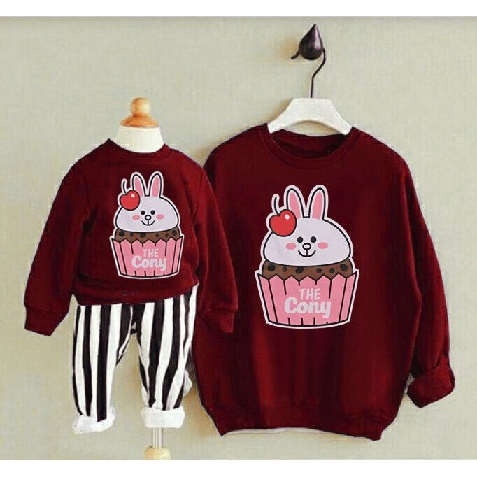 Sweater couple ibu dan anak babytery sweater couple ibu dan anak perempuan usia 2_4 tahun Sweater Do
