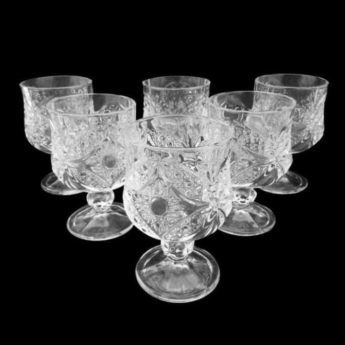 Hemat Gelas Kristal/ Gelas Kaca 1 Set 6 Bagus