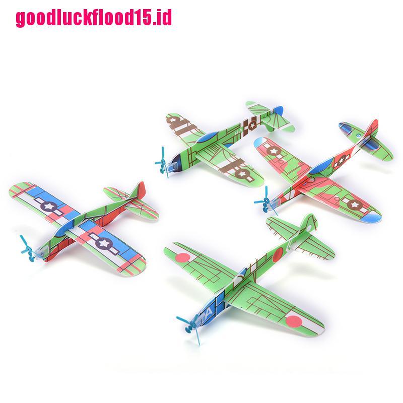 {LUCKID}12PCS/Set Foam Glider Prop Flying Gliders Plane Aeroplane Kids Children DIY Toys