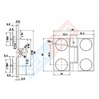  Engsel  Pintu  Kaca  Partisi Kamar Mandi Cubicle Toilet  Glass 