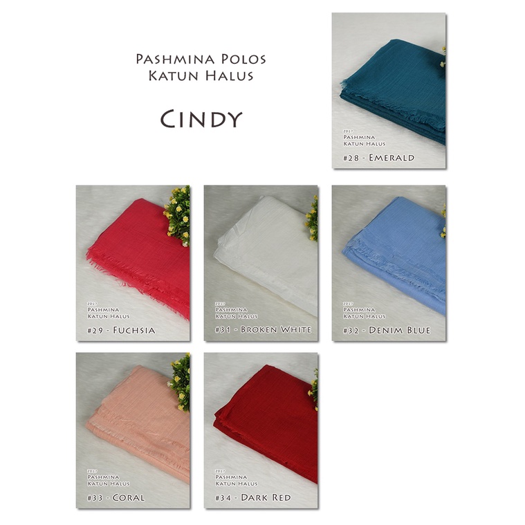 Pashmina Polos Katun Halus - CINDY by Luulu Scarf-4