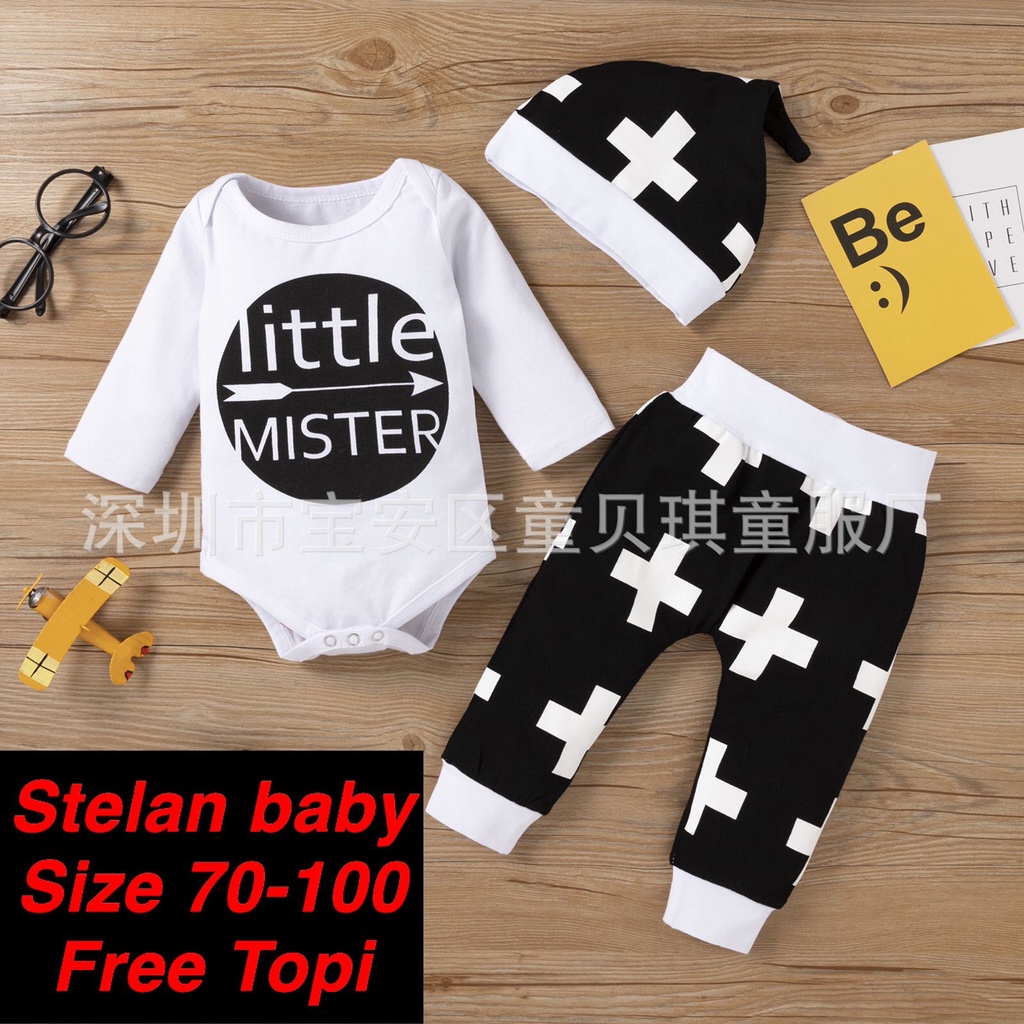 (LOLI-JKT) BOY-27 STELAN BABY LITTLE MASTER  FREE TOPI 70-100