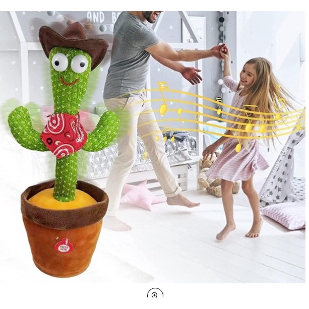 Dancing Cactus Cowboy / Boneka Kaktus / Kaktus Joged Bisa Ngomong dan Rekam