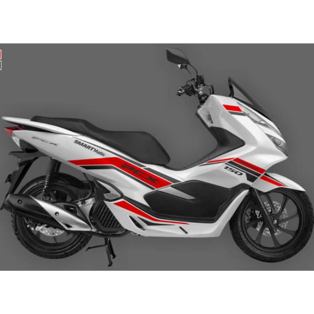 striping honda pcx 150 stiker list body variasi cutting stiker lis merah abu berkualitas termurah