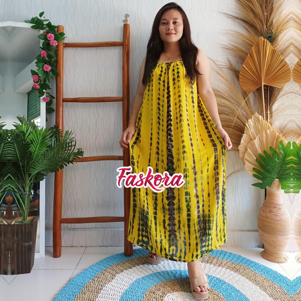 Dress Tanpa Lengan Wanita Casual Dress Bambu / Long Dress Tanpa Lengan Murah