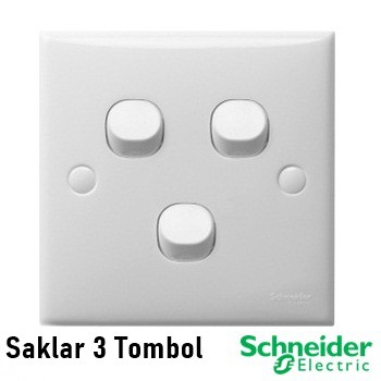 SCHNEIDER Saklar 3 Tombol Saklar Lampu Triple Saklar Classic