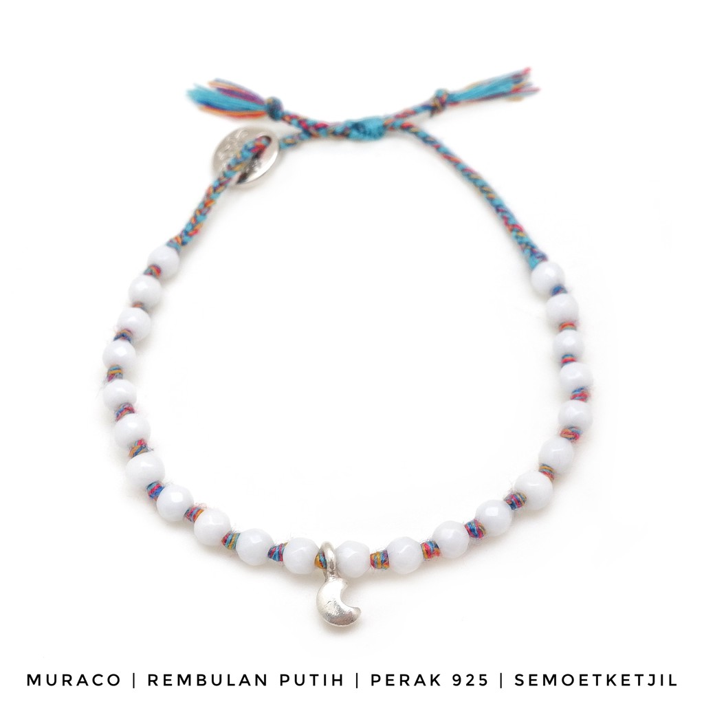 

Semoet Ketjil Gelang Bohemian Muraco perak agate 925 BAtu Agate Boho Special Edition