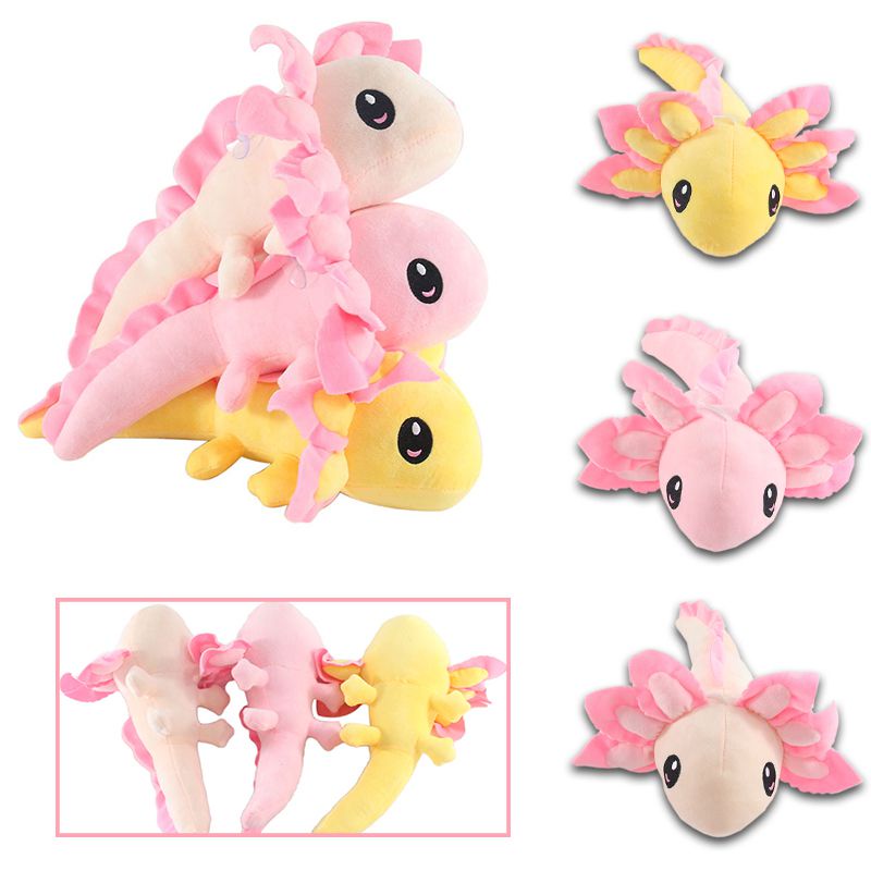 【Ready Stock！！】Creative Axolotl Plush Toy Pillow Hexagonal Dinosaur Children'S Holiday Gifts