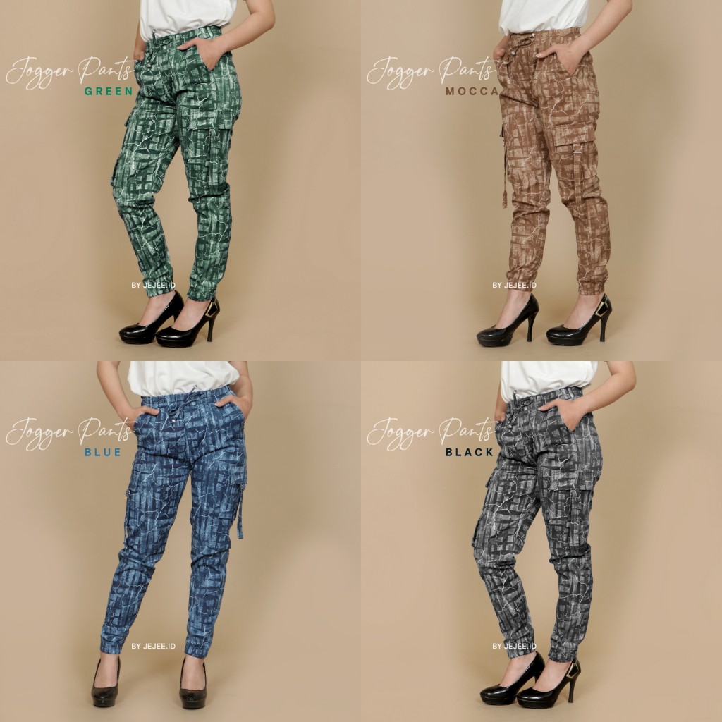 Celana Joger Cewek Cargo Korean Style Hypebeast Skinny Jogger Wanita