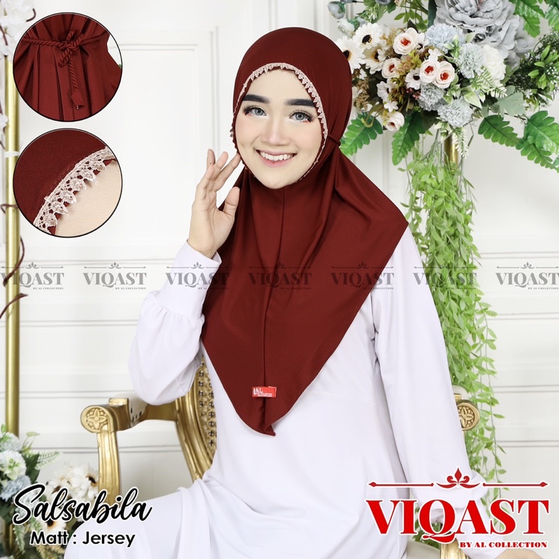 Hijab Bergo Salsa Renda Tali Kepang ORIGINAL VIQAST