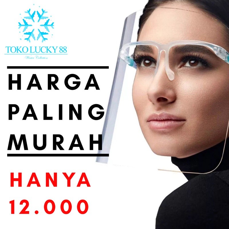 Masker Wajah Kacamata Akrilik Face shield glass acrilic