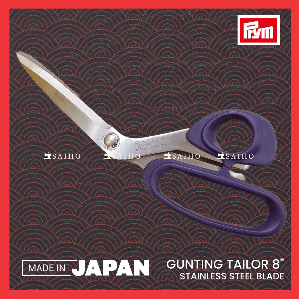 [PRYM] Gunting Potong Bahan / Kain / Fabric | Tailor Scissor 8 inch | Made in Japan