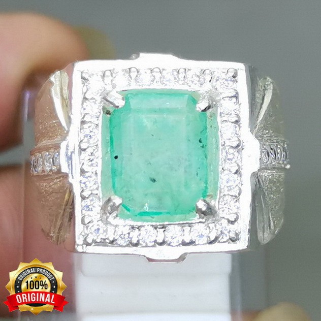 Batu Cincin Akik Asli EMERALD BERYL KOLOMBIA Bersertifikat