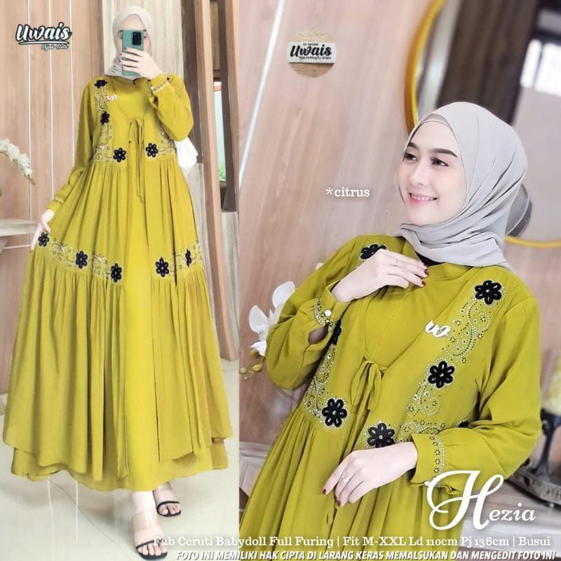 𝐂𝐎𝐃 - HEZIA MAXY // UKURAN L,XL,XXL,XXXL SUPER JUMBO GAMIS CERUTY BABYDOL // GAMIS BORDIL 𝐆𝐚𝐦𝐢𝐬 𝐁𝐞𝐬𝐭 𝐒𝐞𝐥𝐥𝐞𝐫