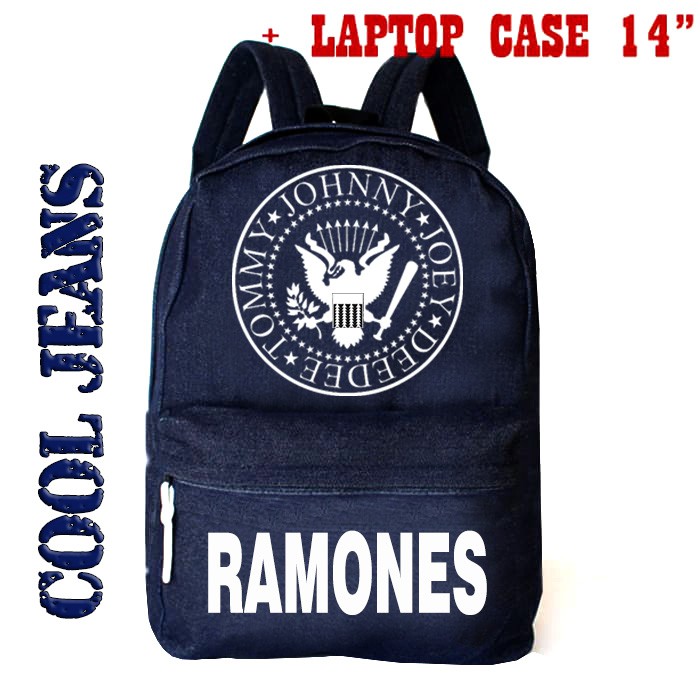 Tas Sekolah Pria Distro Bahan Denim Kantong Gendong Cowok Masuk Laptop 15inch