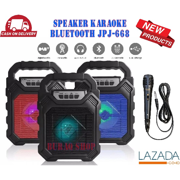 PROMO ~ // Speaker bluetooth portable JPJ-668 FREE MIC // Speaker karaoke // SPEAKER BLUETOOTH JPJ 6