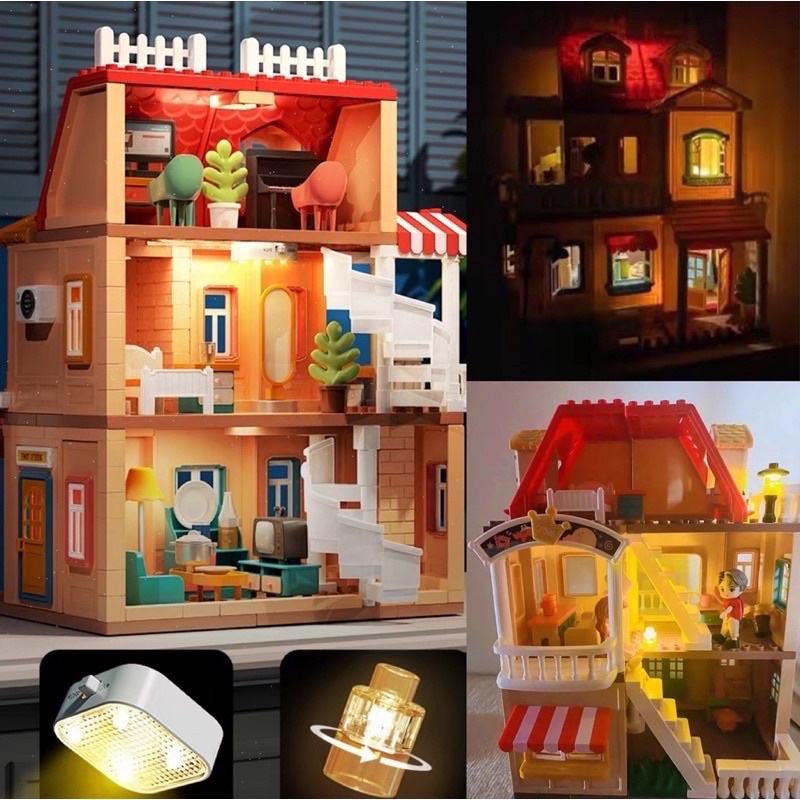 feelo building blocks genius architect villa playhouse diy dollhouse