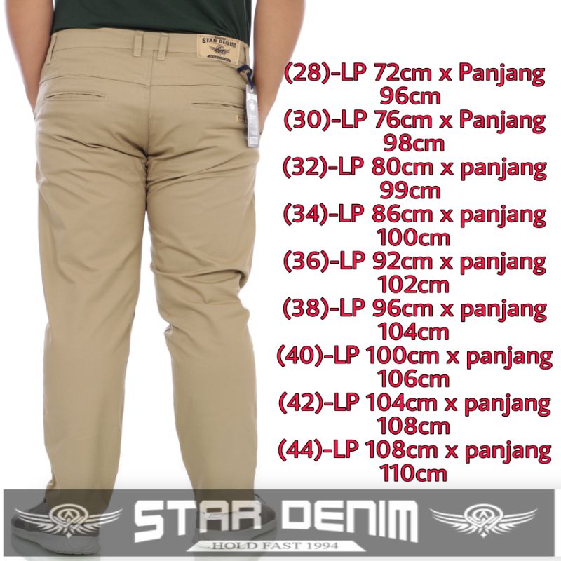 Celana Chino Pria / Celana Panjang Cino Super Jumbo Big Size / Celana Chinos Original Star Denim