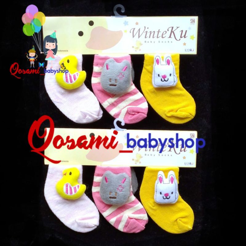 WINTEKU Kaos kaki bayi newbon 3 in 1 BONEKA SNI