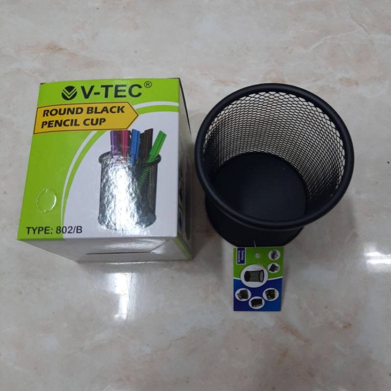 

Desk Set Bulat Besi Jaring V-Tec / Desk Set Pen Stand