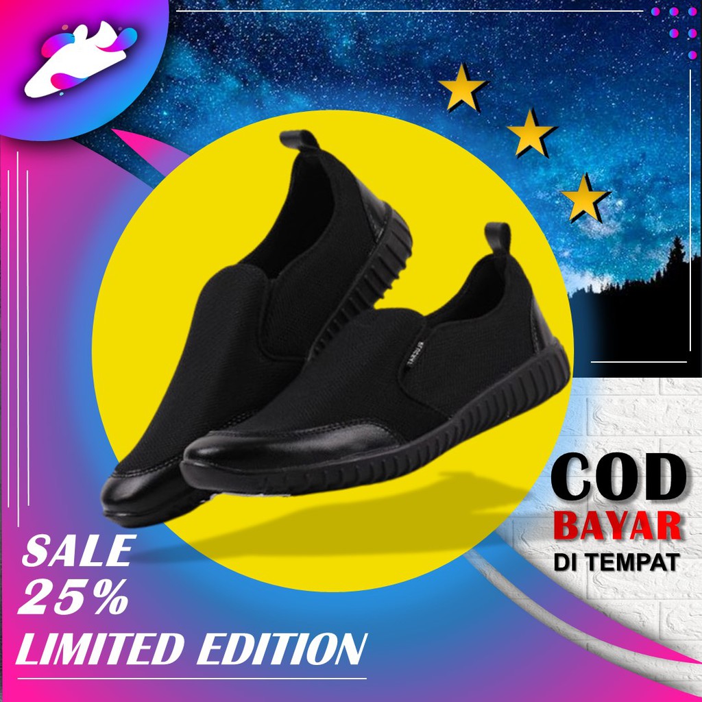 Sepatu Pria Original - Casual Slip On Santai Lokal Tanpa Tali Pria Keren Original Murah FRZ 001 ORI
