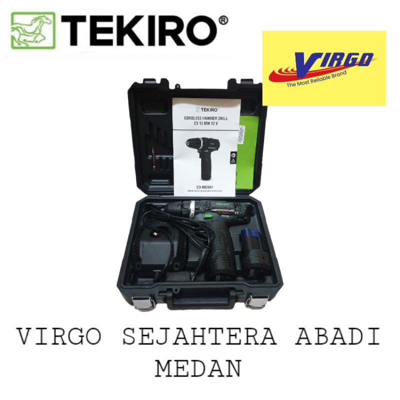 CD-HD2047 BOR BATERAI CORDLESS IMPACT DRILL CV COMPAQ 10MM 12V 12 V TEKIRO