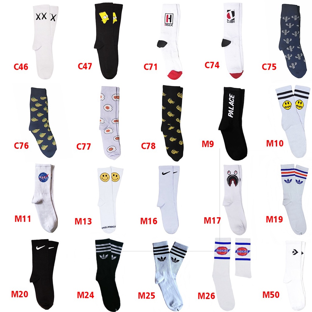 Kaos Kaki Motif Casual Oldschool/ Hype /Gaul /Skate BEBAS PILIH-5