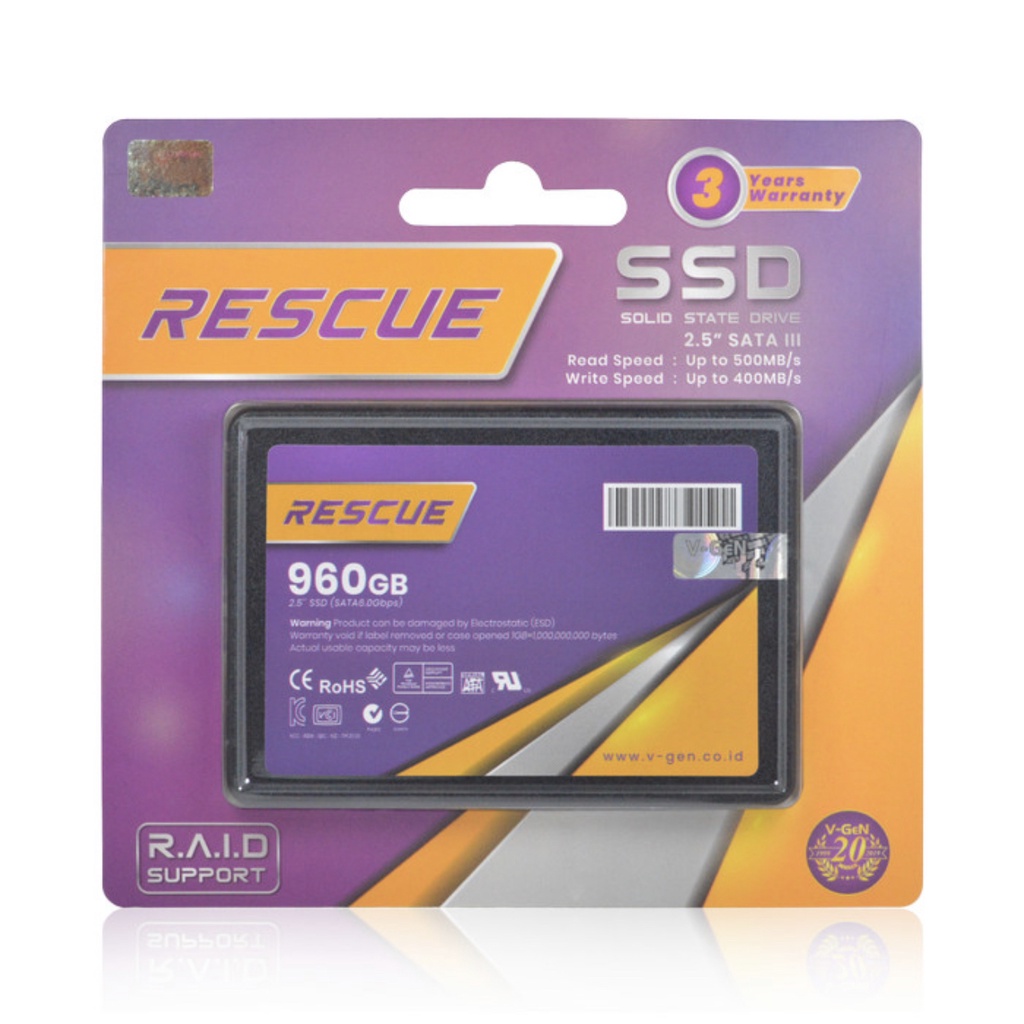 SSD 120GB 240GB 480GB 960GB V-GeN Rescue SATA III 2.5” Vgen Solid State Drive 128GB 256GB 512GB 1TB