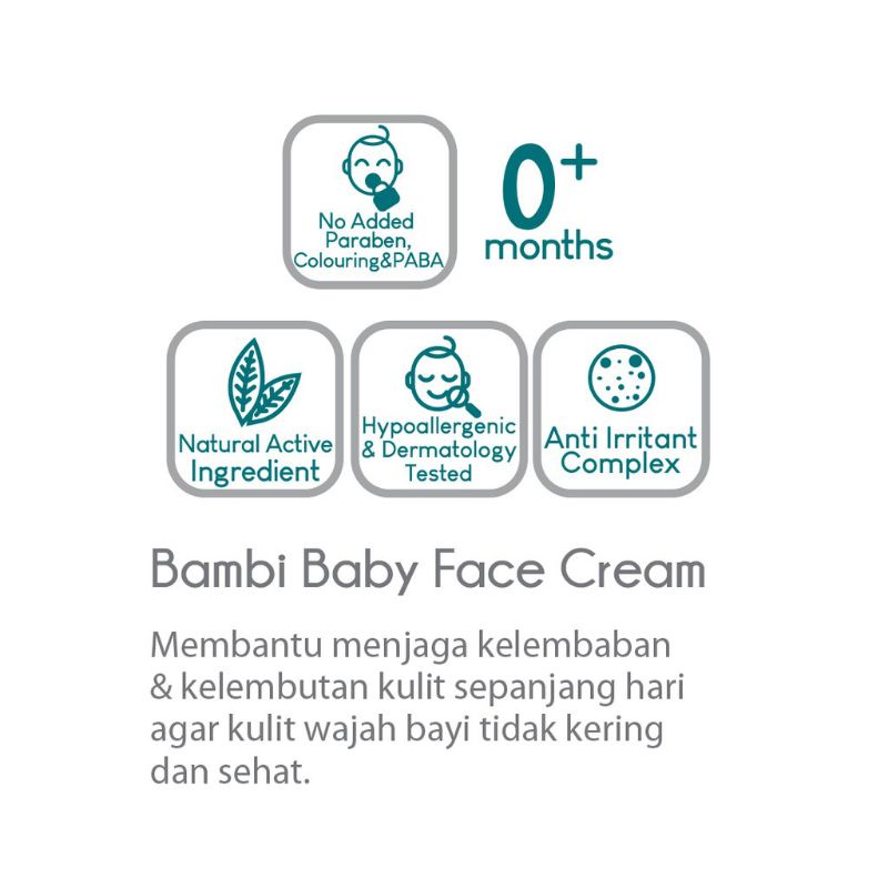 Bambi Face Cream, krim wajah bayi Bambi Baby Face cream 50ml