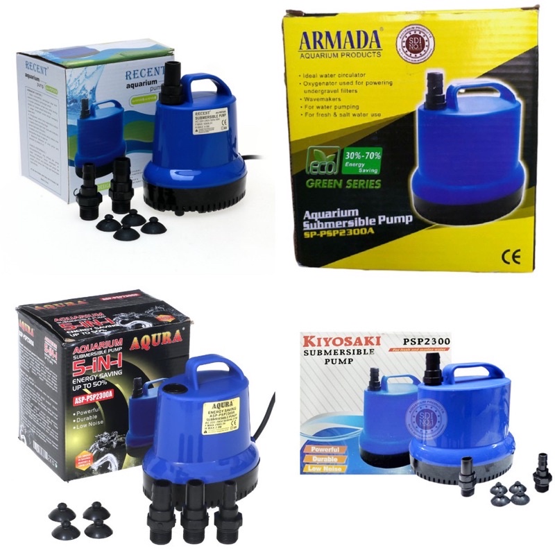 Pompa Air Celup Kolam Ikan Aquarium Akuarium RECENT PSP 2300 40 Watt