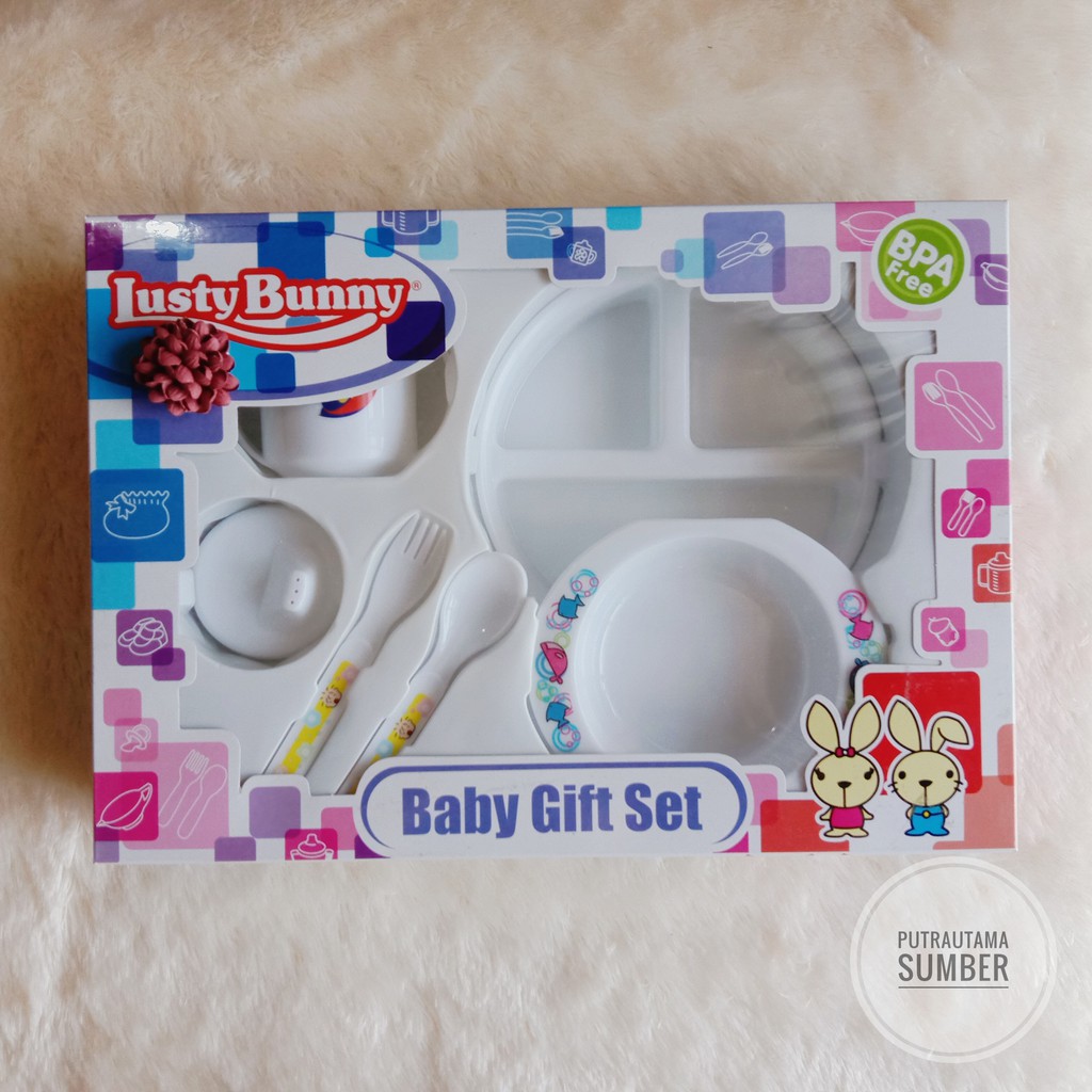lusty bunny baby gift set