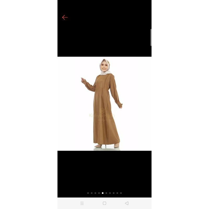 GAMIS PNS/PEMDA TOYOBO KHAKI TUA BY KAFIYA HIJAB