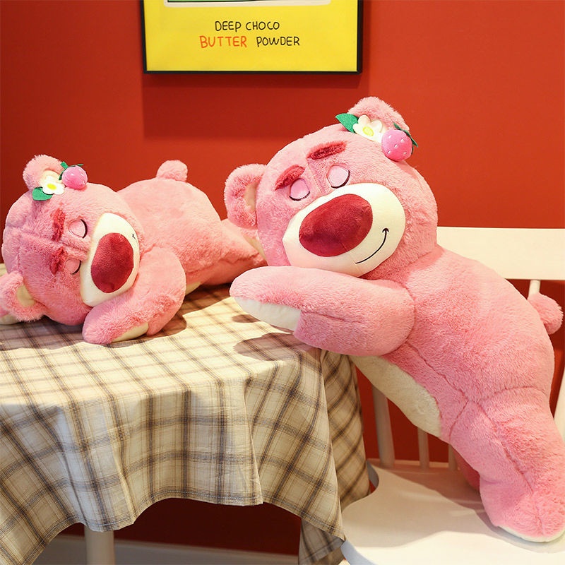 Mainan Boneka Plush Bentuk Beruang Strawberry Untuk Hadiah Ulang Tahun