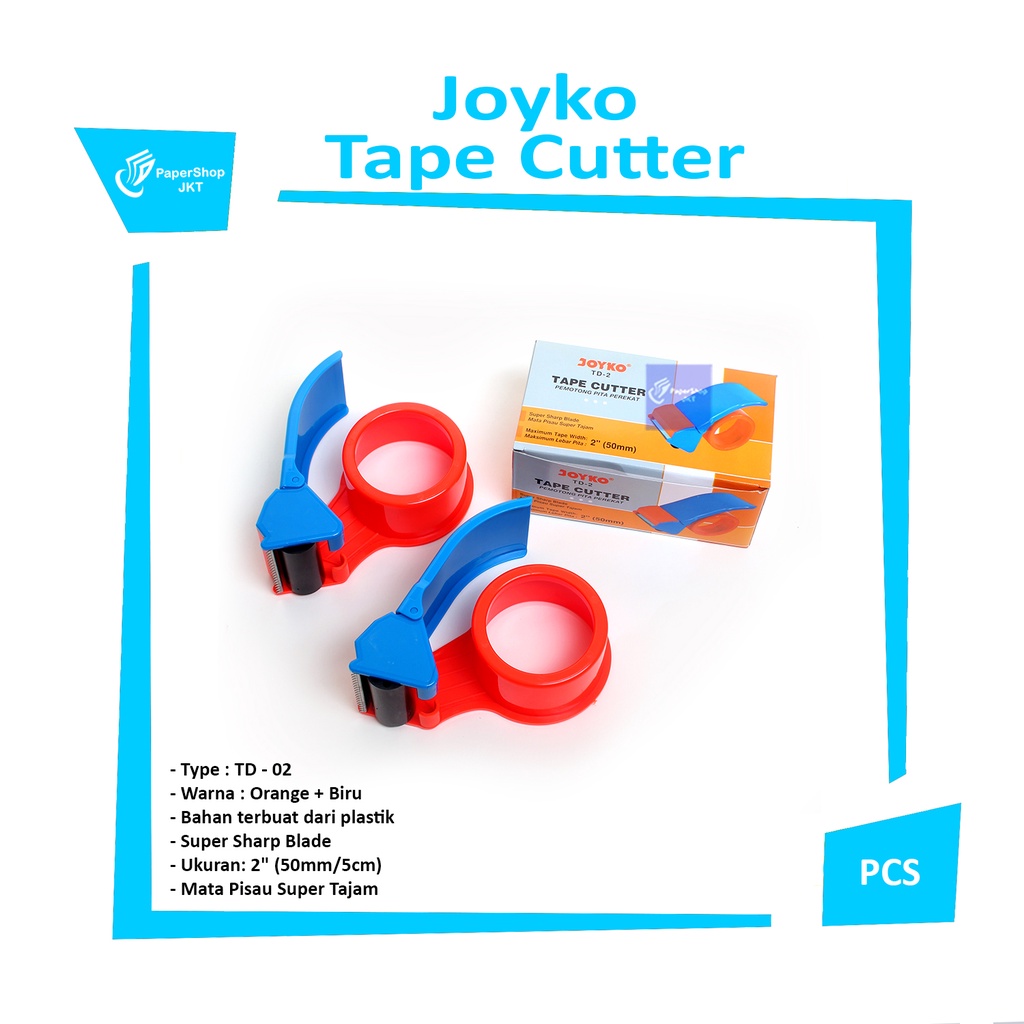 

JOYKO - TD02 Tape Cutter Lakban 2 inch - Pemotong Lakban - PCS