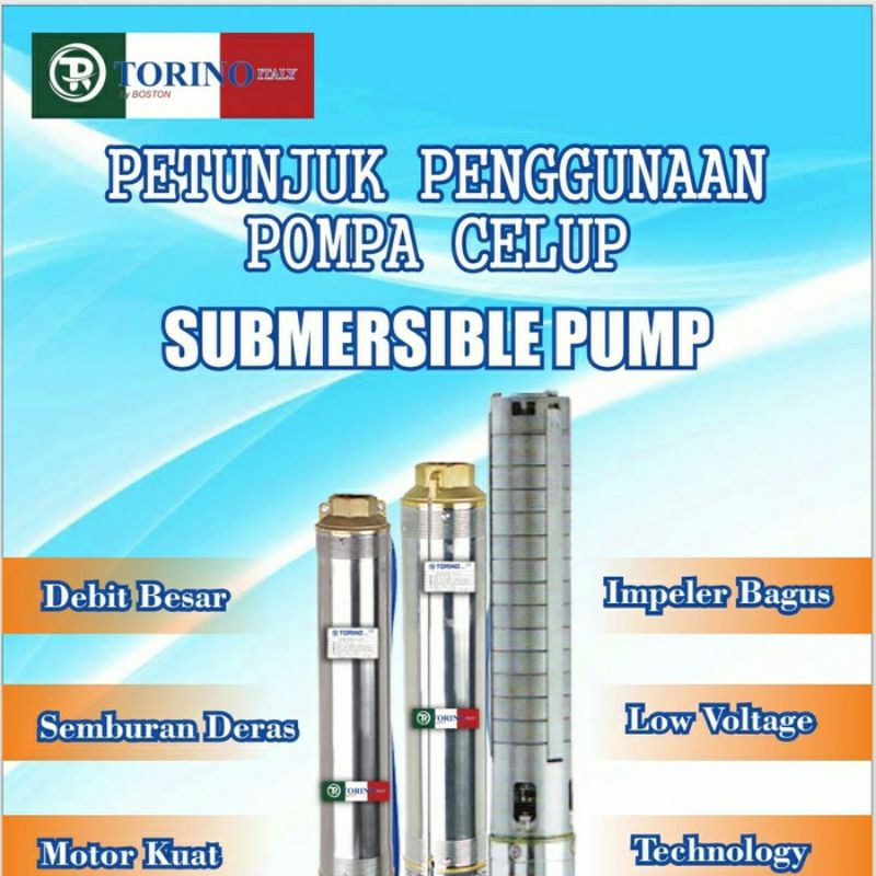 Pompa Satelit Submersible 3 Inch - 0.5HP TORINO Boston