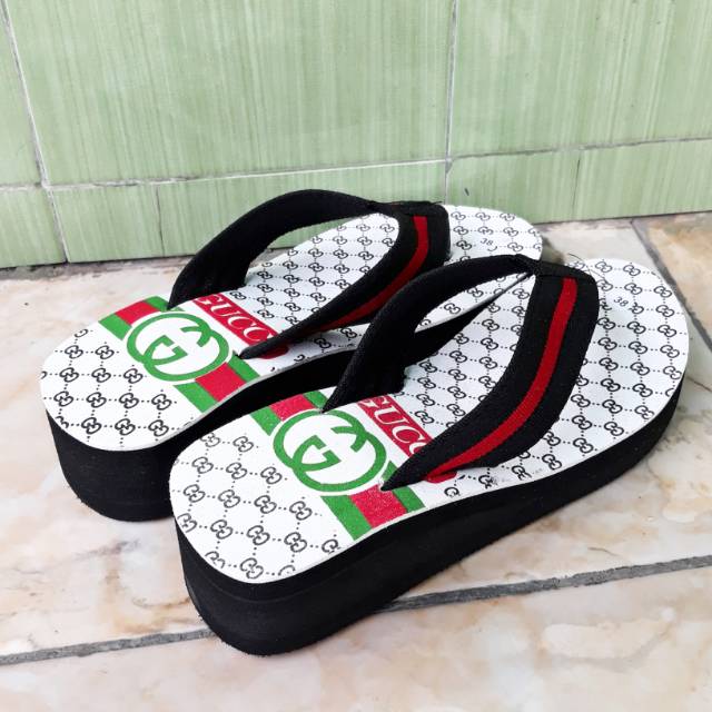 WEDGES BALOK SANDAL SPON WANITA SANDAL MURAH