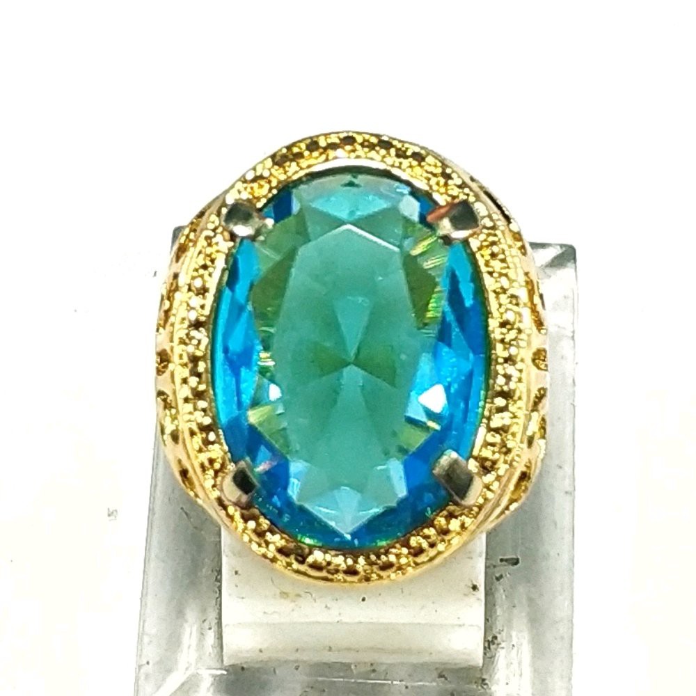 CINCIN BATU PERMATA BLUE TOPAZ SWISS