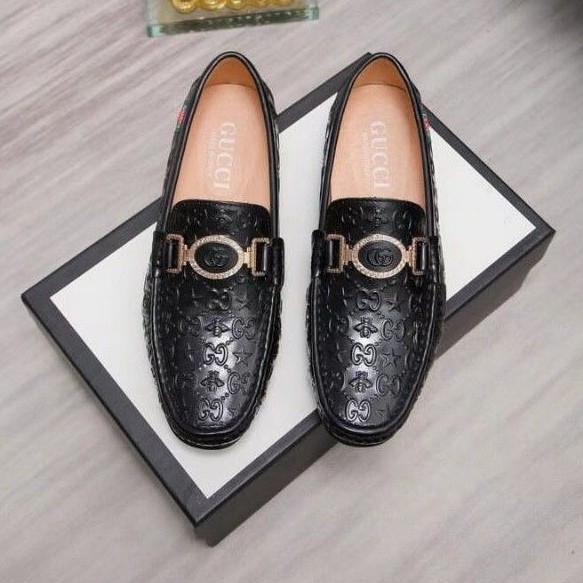 sepatu pria loafer G mirror slip on shoes type lv dg999 kasual tanpa tali