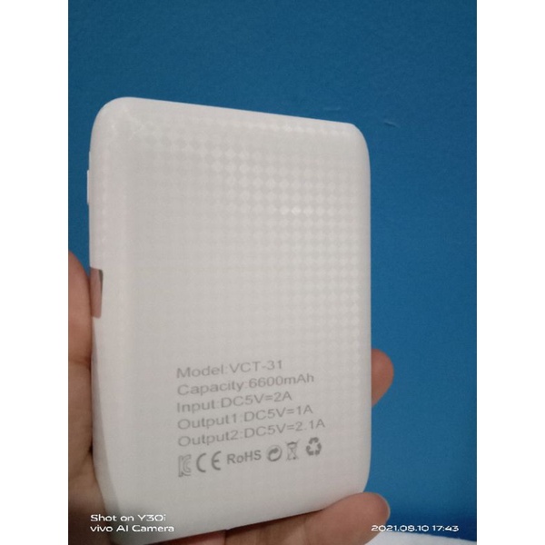 POWERBANK VANVO  VCT-31 6600mAh DIGITAL ORIGINAL