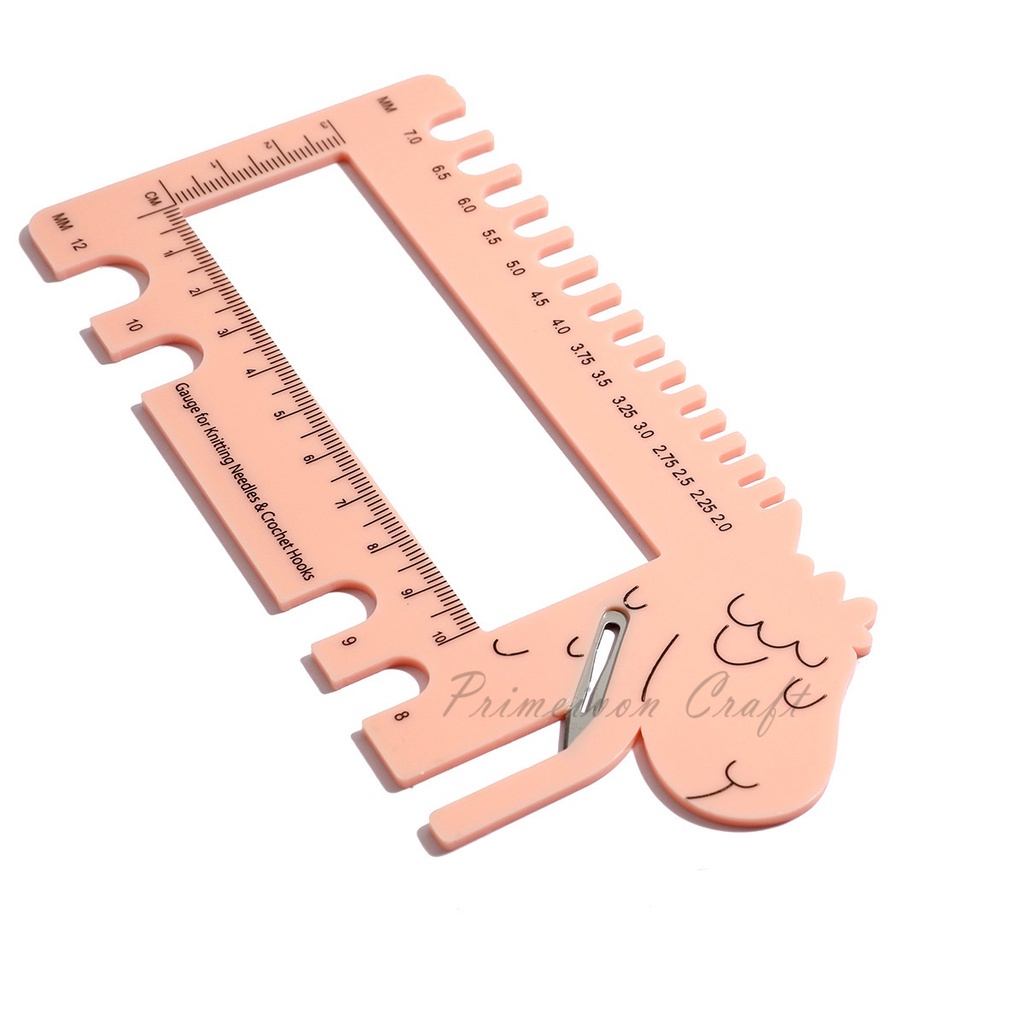 Knitting gauge ruler / penggaris pengukur jarum rajut KG378