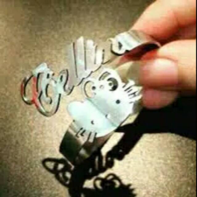 cincin monel kitty /cincin silver/cincin monel
