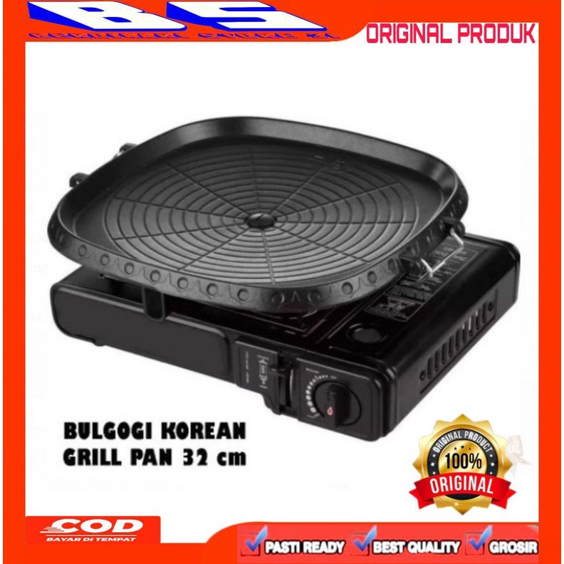 [BS] BULGOGI GRILL PAN 32CM PANGGANG PANGGANGAN PERSEGI SERBAGUNA