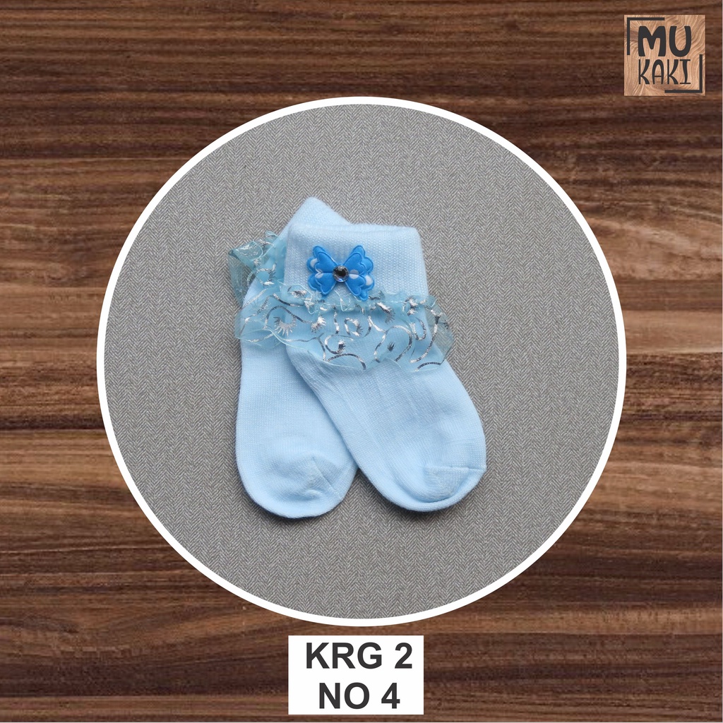 Kaos Kaki Anak Bayi Perempuan Polos Renda 2-4 Tahun